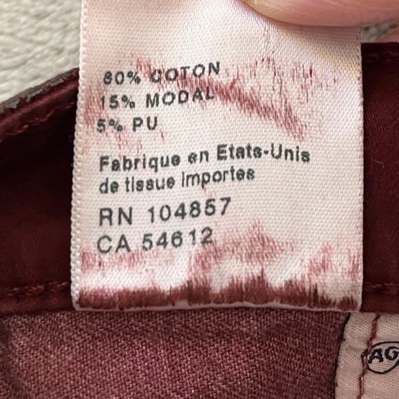 AG ADRIANO GOLDSCHMIED Legging Ankle Super Skinny Leatherette Jean Size 24R New - Picture 12 of 16